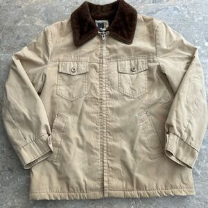 Vintage 1990s William Barry Sherpa Lined Ranch Jacket Tan 42 Fits L USA